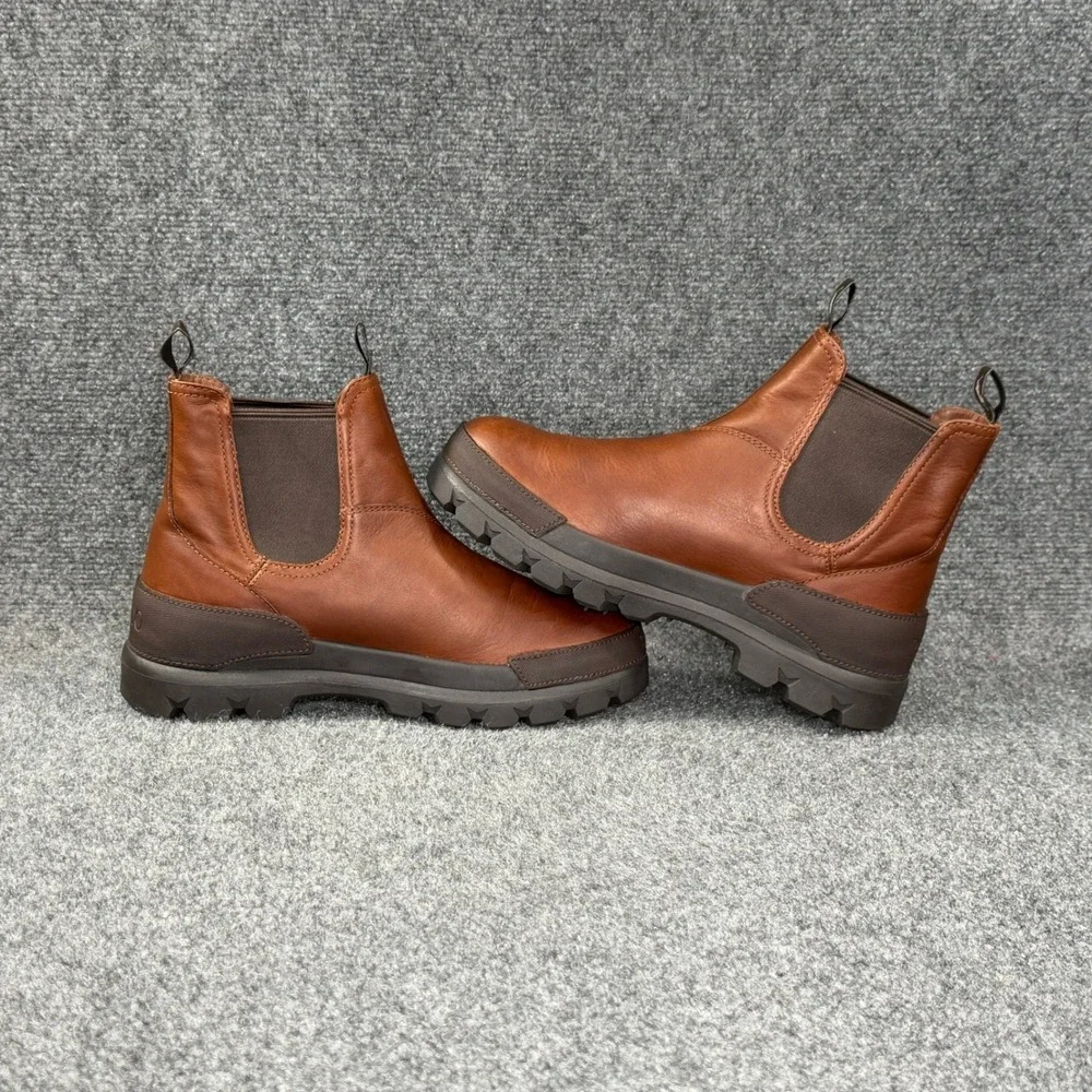 Polo Ralph Lauren Oslo Chelsea Boots Men's 7 Brown Leather Classic Pull On Shoes